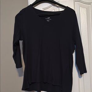 J.Jill Black 3/4 Sleeve Top